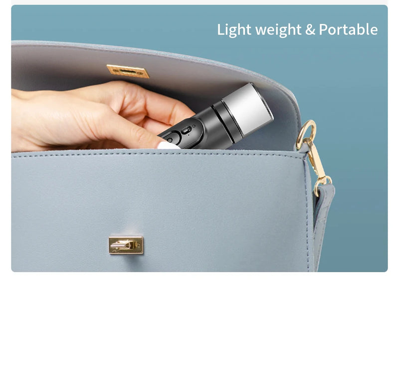 Tripé Selfie Stick com Luz LED e Bluetooth - Suporte Celular Portátil