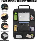 Porta Objetos -Organizador de banco traseiro de carro com suporte de mesa, 9 bolsos de armazenamento, protetores de encosto, tapetes de chute para crianças, acessórios de viagem