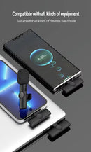 Microfone de lapela duplo para celular sem fio iphone android tipo c cor android Woosh Premium