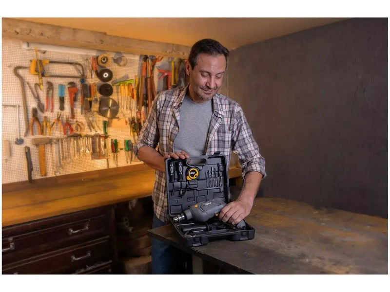 Furadeira Impact Drill and Screw Machine with Case Wap 700W  12 Pieces WF 700K10