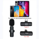 Microfone de lapela sem fio mini portátil microfone de gravação de áudio e vídeo para iphone android transmissão ao vivo jogos