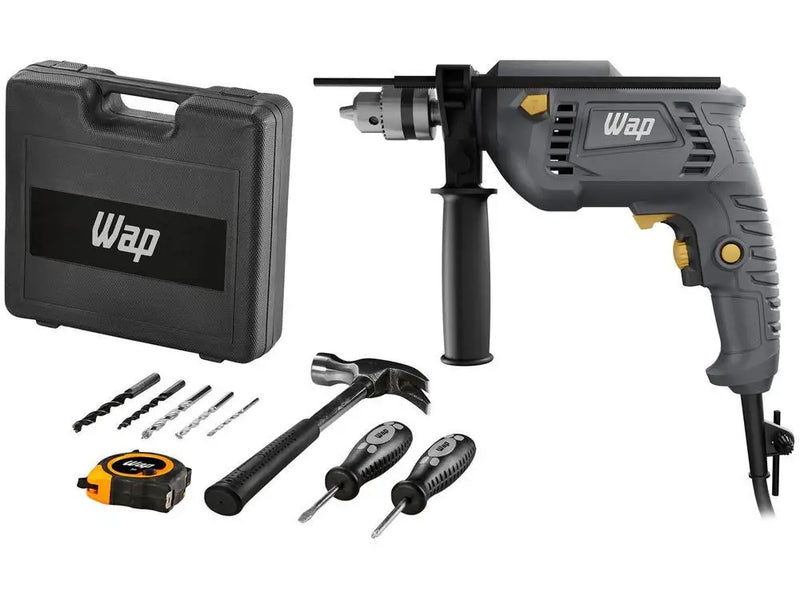 Wap 700W Impact Drill and Screw Machine with Case 12 Pieces WF 700K10