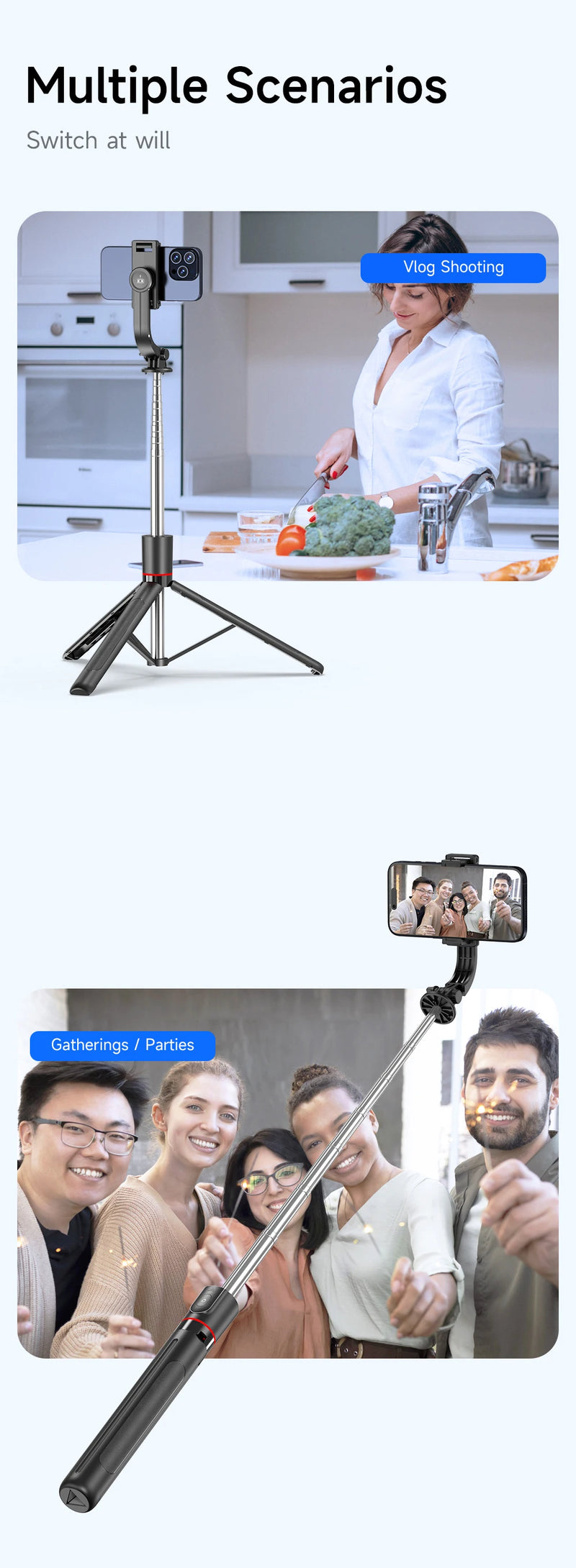 Selfie Stick F15 Bluetooth 68cm - Controle Remoto MENOR PREÇO!