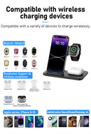 Carregador 3 em 1 Wireless portátil, dobrável para celulares, fone de iouvido e smartwatch - muito útil
