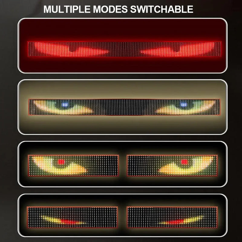 Carro caminhão pára-brisa olhos do diabo led matriz pixel painel tela macia luz animação display 12v 24v tela led luz