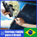 Cortina para-sol protetor de painel fixo no para-brisa do carro, conjunto retrátil sanfonado, película reflexiva UV,  automotivo