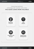 Olhos diabo Super led painel tela de luz flexível controle remoto para carro caminhão pára-brisa