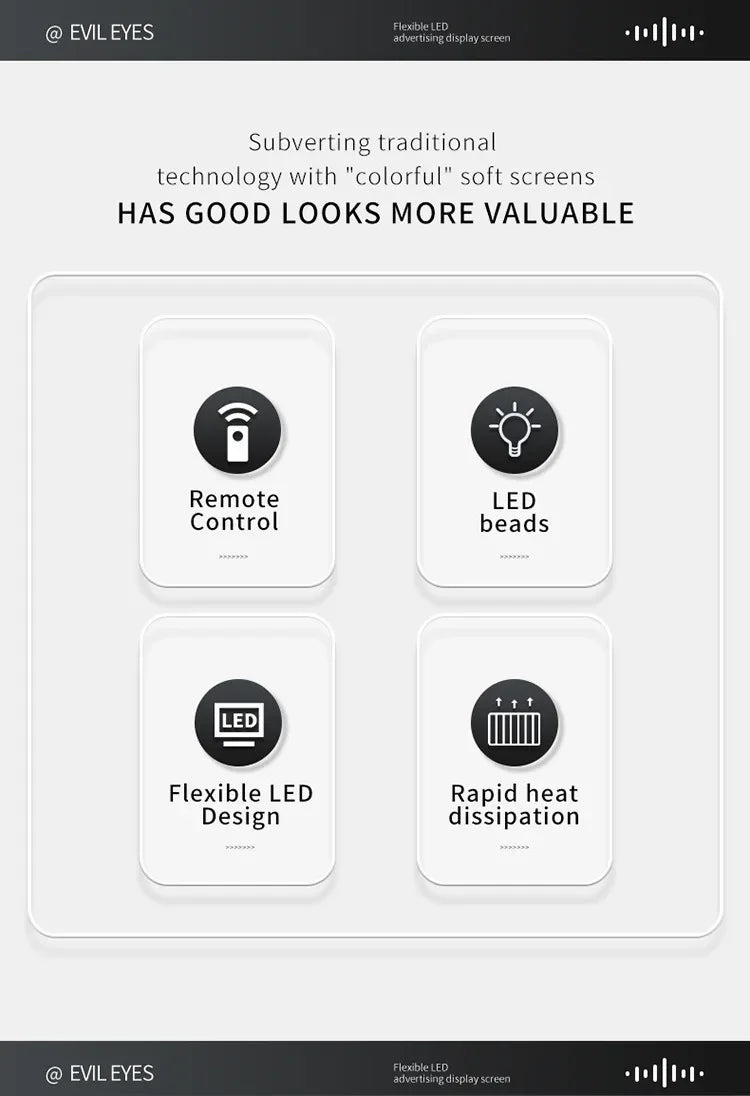 Olhos diabo Super led painel tela de luz flexível controle remoto para carro caminhão pára-brisa