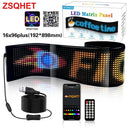 ZSQHET Car Sign Bluetooth APP LED Matrix Pixel Panel Night Light DIY Programmable Flexible LED Display For Car Store Hotel Bar