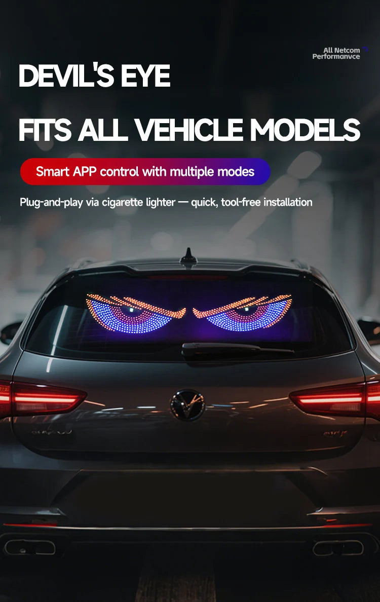 Caminhão olhos matriz pixel painel tela de exibição flexível carro graffiti rolagem texto animação loja lembrete luz grande caminhão luz