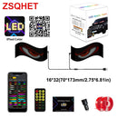 ZSQHET Car Sign Bluetooth APP LED Matrix Pixel Panel Night Light DIY Programmable Flexible LED Display For Car Store Hotel Bar