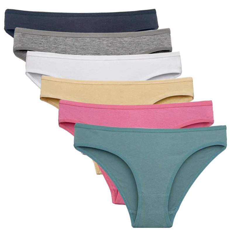 Kit 5 Calcinhas Algodão Femininas - Confortáveis M-XL