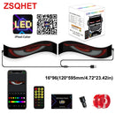ZSQHET Car Sign Bluetooth APP LED Matrix Pixel Panel Night Light DIY Programmable Flexible LED Display For Car Store Hotel Bar