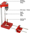 Suporte para furadeira 1PC Liga de alumínio Localizador de broca para marcenaria com escala Guia de broca precisa Suporte de localizador de cavilha Fixação Perfurador DIY