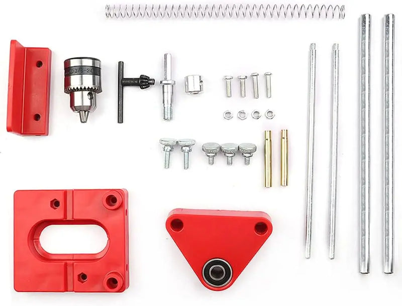 Suporte para furadeira 1PC Liga de alumínio Localizador de broca para marcenaria com escala Guia de broca precisa Suporte de localizador de cavilha Fixação Perfurador DIY