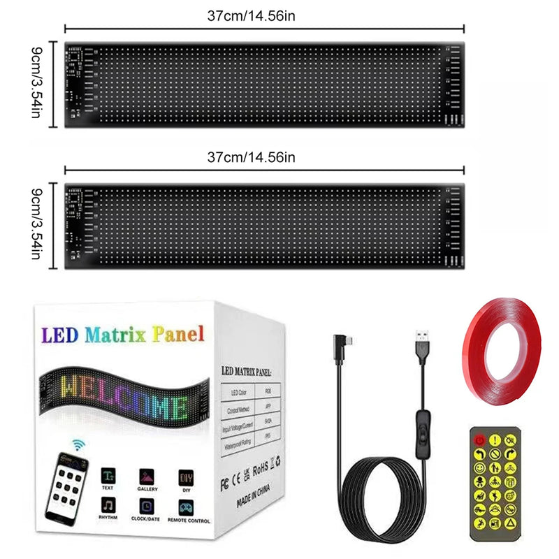 LED DIY Matrix Pixel Panel Led Display 1/2PCS Truck Eye Car Sign Animation Bluetooth App Control Programmable Flexible Screen