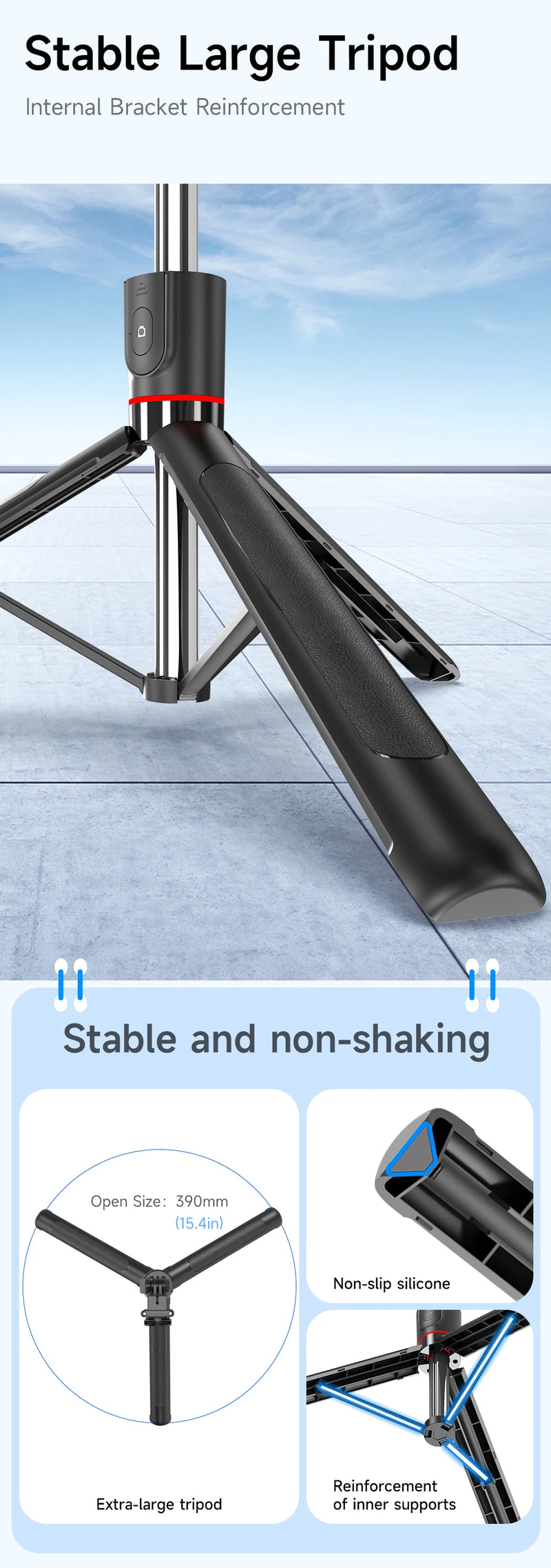 Selfie Stick F15 Bluetooth 68cm - Controle Remoto MENOR PREÇO!