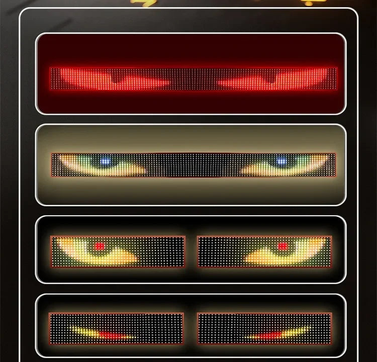 Olhos diabo Super led painel tela de luz flexível controle remoto para carro caminhão pára-brisa