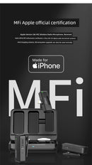 Ulanzi One-to-Two Radio Wireless Microphone Mobile Phone Recording Vlog Excellent Basket J12 Little Bee Collar Microphone