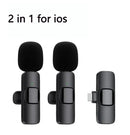 Microfone Lapela 2.4G Sem Fio - À Prova de Vento iPhone Android