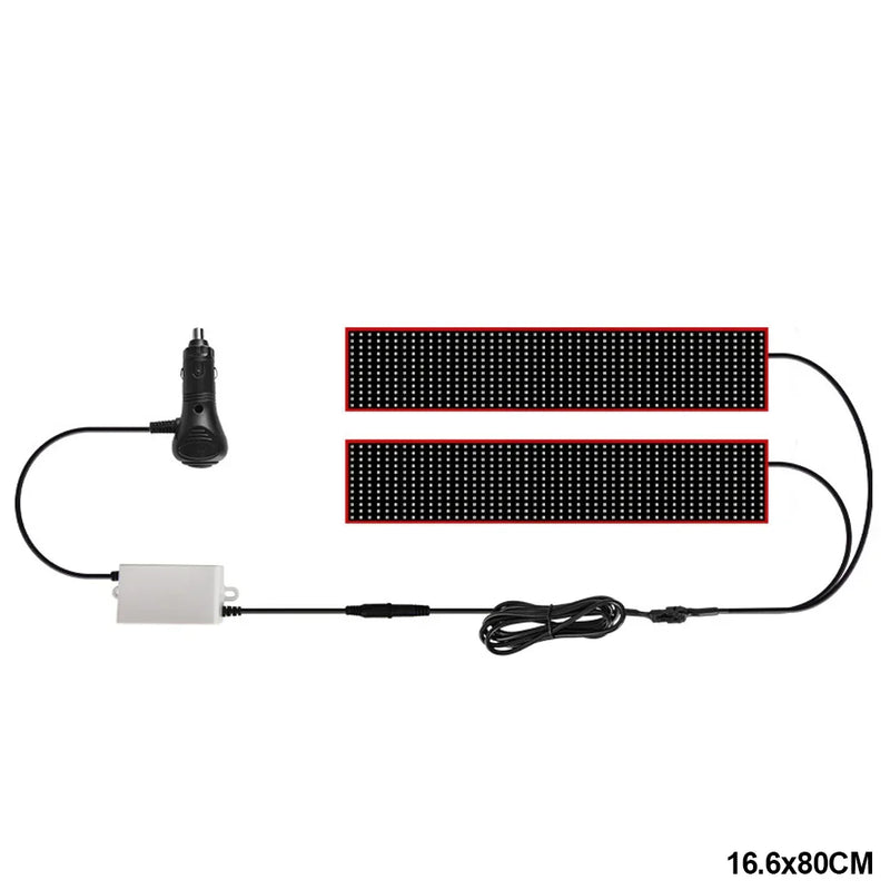 Carro caminhão pára-brisa olhos do diabo led matriz pixel painel tela macia luz animação display 12v 24v tela led luz