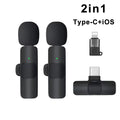 Microfone de lapela sem fio mini portátil microfone de gravação de áudio e vídeo para iphone android transmissão ao vivo jogos