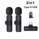 Microfone de lapela sem fio mini portátil microfone de gravação de áudio e vídeo para iphone android transmissão ao vivo jogos