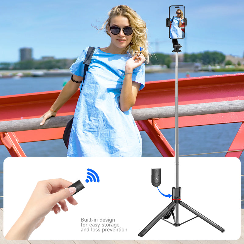 Selfie Stick F15 Bluetooth 68cm - Controle Remoto MENOR PREÇO!