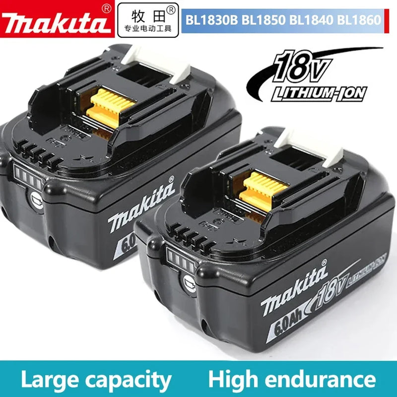 Bateria e carregador para chave de fenda Makita BL1860, BL1850B, BL1850, BL1840 e BL1830, baterias de reposição de 18 V para ferramentas elétricas. 2025