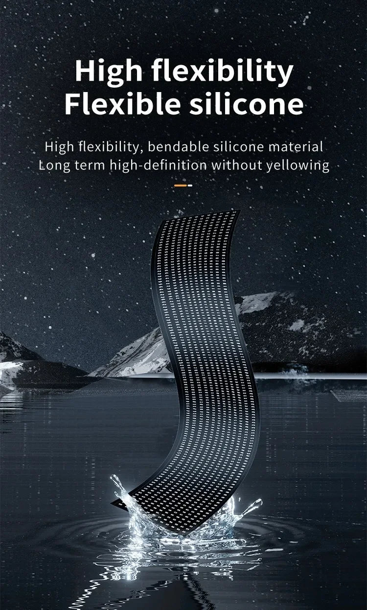 Olhos diabo Super led painel tela de luz flexível controle remoto para carro caminhão pára-brisa