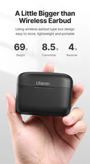 Ulanzi J12 Microfone de lapela sem fio Gravação de áudio e vídeo Mini microfone Plug Play para smartphone Android iPhone Transmissão ao vivo