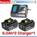 Bateria e carregador para chave de fenda Makita BL1860, BL1850B, BL1850, BL1840 e BL1830, baterias de reposição de 18 V para ferramentas elétricas. 2025