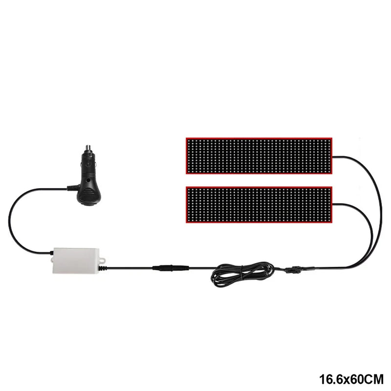 Carro caminhão pára-brisa olhos do diabo led matriz pixel painel tela macia luz animação display 12v 24v tela led luz