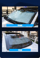 Cortina para-sol protetor de painel fixo no para-brisa do carro, conjunto retrátil sanfonado, película reflexiva UV,  automotivo