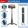 Tripé Selfie Stick com Luz LED e Bluetooth - Suporte Celular Portátil