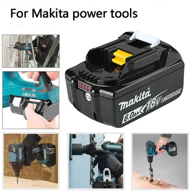 Bateria e carregador para chave de fenda Makita BL1860, BL1850B, BL1850, BL1840 e BL1830, baterias de reposição de 18 V para ferramentas elétricas. 2025