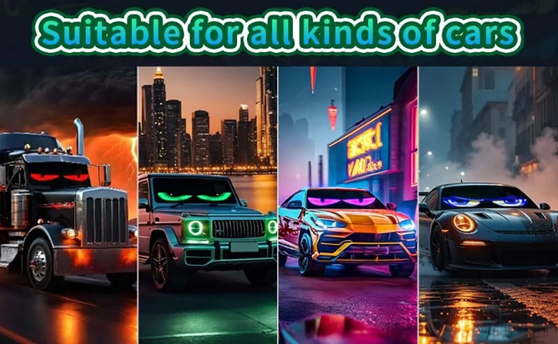 LED DIY Matrix Pixel Panel Led Display 1/2PCS Truck Eye Car Sign Animation Bluetooth App Control Programmable Flexible Screen