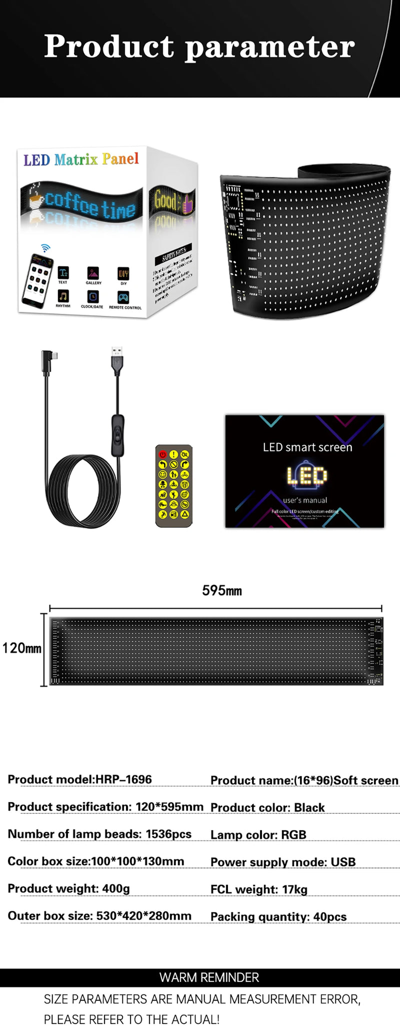 LED DIY Matrix Pixel Panel Led Display 1/2PCS Truck Eye Car Sign Animation Bluetooth App Control Programmable Flexible Screen