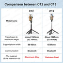 Tripé multifuncional selfie, dobrável para celular AXNEN C12/C13 Tipods para câmera de ação Gopro, suporte de 1325 mm com controle remoto Bluetooth sem fio para ao vivo