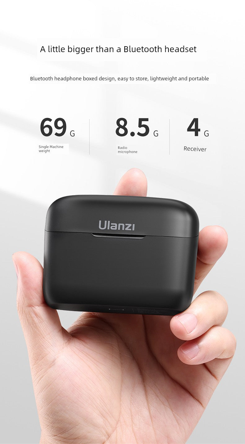 Ulanzi One-to-Two Radio Wireless Microphone Mobile Phone Recording Vlog Excellent Basket J12 Little Bee Collar Microphone