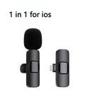 Microfone Lapela 2.4G Sem Fio - À Prova de Vento iPhone Android