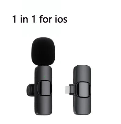 Microfone Lapela 2.4G Sem Fio - À Prova de Vento iPhone Android