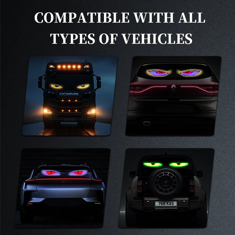 Caminhão olhos matriz pixel painel tela de exibição flexível carro graffiti rolagem texto animação loja lembrete luz grande caminhão luz