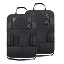 Porta Objetos -Organizador de banco traseiro de carro com suporte de mesa, 9 bolsos de armazenamento, protetores de encosto, tapetes de chute para crianças, acessórios de viagem