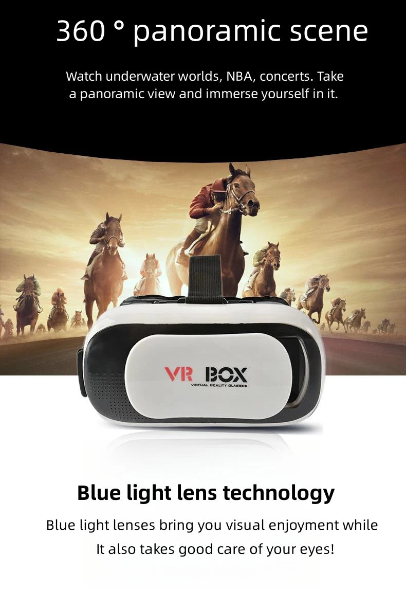 3D VR Glasses Headset Head-Mounted Adjustable VR For 4.7-6.1 Inches Android Smart Phones Virtual Reality Movie Game Helmet