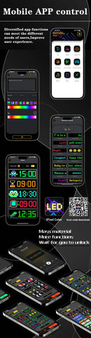 Olho digital para caminhão pára-brisa rolagem display led led engraçado olho bluetooth app controle programável sinais de exibição luz