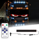 Carro caminhão pára-brisa olhos do diabo led matriz pixel painel tela macia luz animação display 12v 24v tela led luz