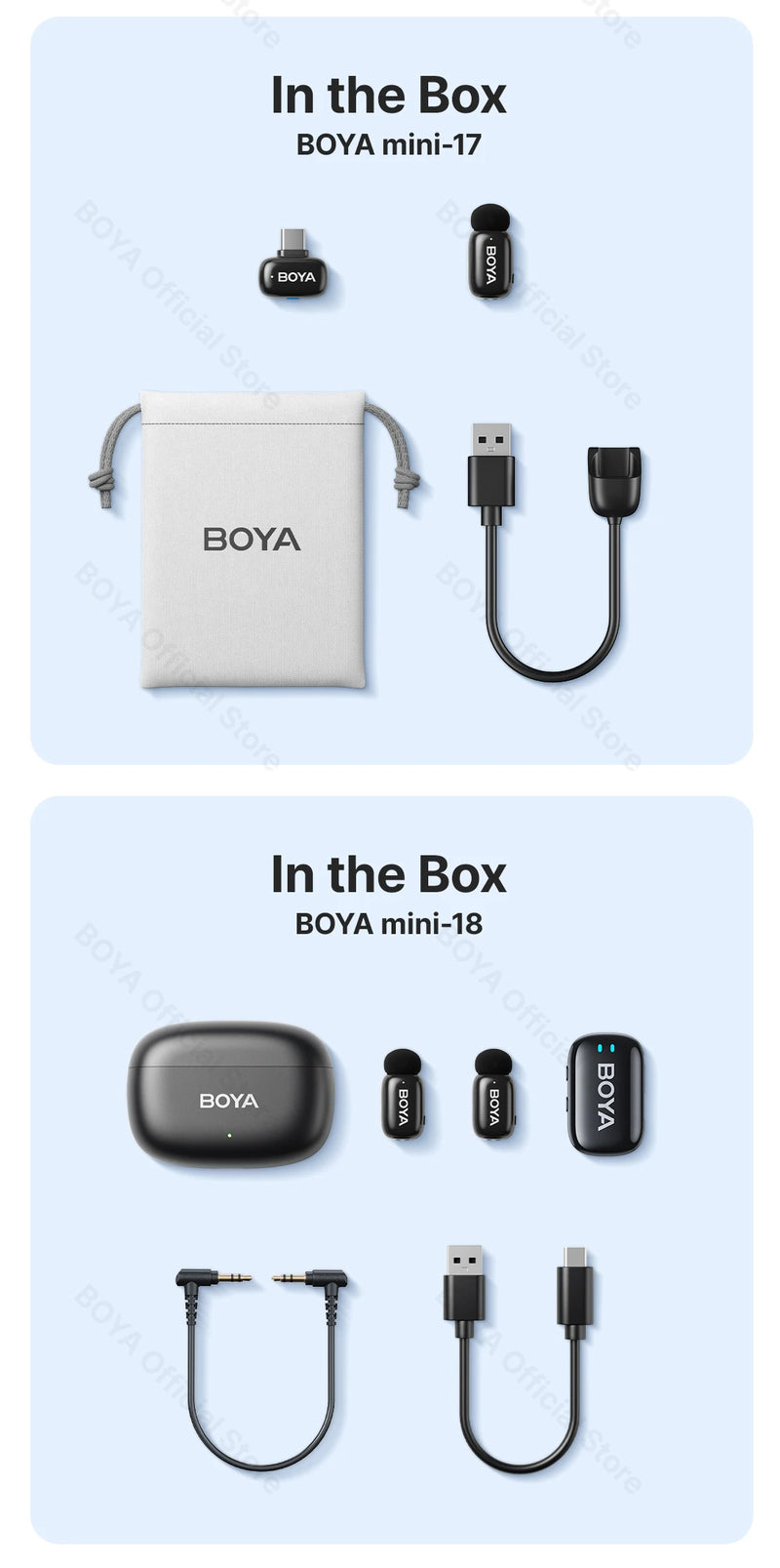 Mini Microfone de lapela sem fio BOYA com cancelamento de ruído para iPhone iPhone15-16 iPad Android Tipo C Smartphone, Câmera, YouTube Jogo Áudio ao vivo Gravação de vídeo Entrevista Vlog Transmissão sem fio 100m