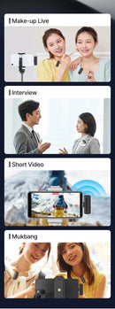 Microfone Lapela Sem Fio - Plug Play iPhone Android Tipo-C