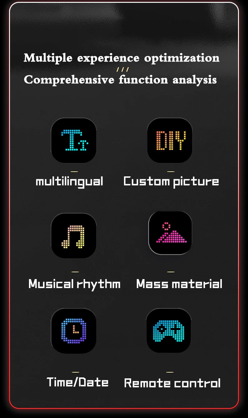 ZSQHET Car Sign Bluetooth APP LED Matrix Pixel Panel Night Light DIY Programmable Flexible LED Display For Car Store Hotel Bar